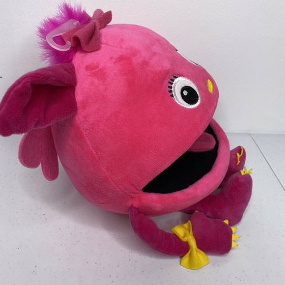 The Puppet Company Pink Baby Monster Hand Puppet Squeaky Moving Mouth Soft Toy - Picture 4 of 10